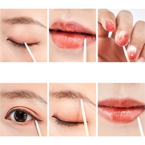 100Pcs Disposable Cotton Swabs Stick Eyelash Extension Glue Removing Clean Tool 100% brand new & high quality