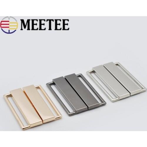 2/4pcs 50mm Metal Belt Buckle for Women Coat Down Belt Decorative Buckles Combined Button Snap Clasp DIY Sewing Accessories