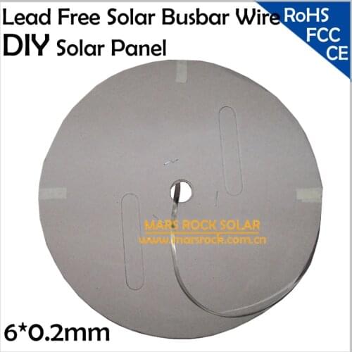 2KG, 200meters 6x0.2mm Lead Free Environmental PV Ribbon Wire, Solder Flat Wires, 6mm Solar Busbar Wires for Solar Cells Solder