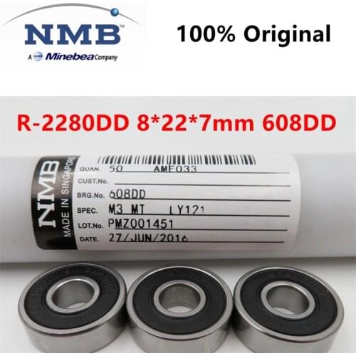 20pcs/100pcs NMB Minebea high speed bearing R-2280DD 8*22*7mm 608DD 608-2RS precision miniature ball bearings 8mmx22mmx7mm