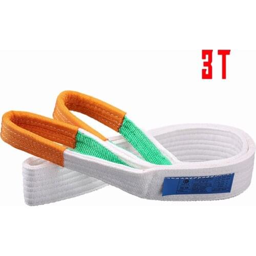 3Tx1m-8m Flat sling with double buckle ring industrial sling crane crane lifting Thick industrial special sling