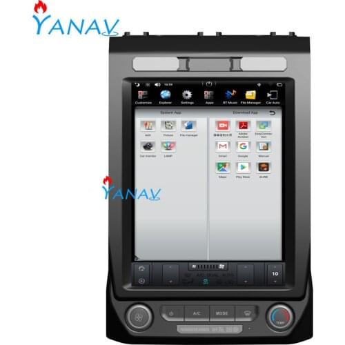 12.1 inch Tesla style vertical screen car GPS navigation player For-ford F150 2015-2020 Bluetooth Radio Stereo support carplay