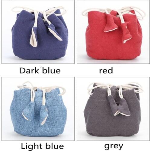 Free shipping 5pcs manufacturer cotton hemp tea set storage bag teapot bag portable travel cup bag tea set storage bag