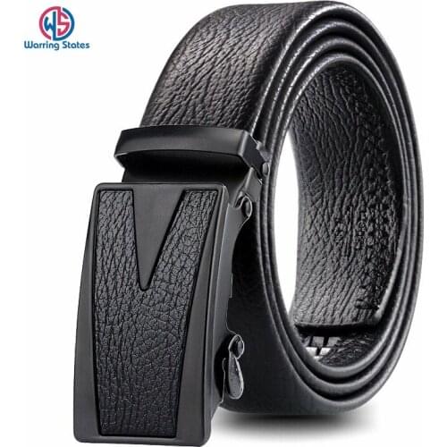 Warring States Designer Mens Belt Luxury High Qulity Leather Belts for Men Metal Buckle Mens Business Casual Pants Accessories