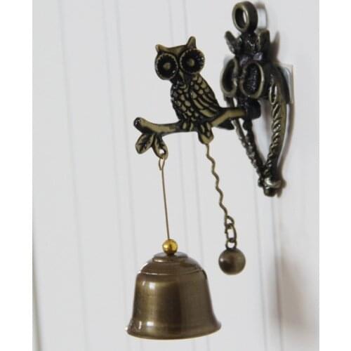 Doorbell Retro Nostalgic Style Animal Door Bell Metal Iron Bell Wind Chime Ornament Wall Horse Garden Elephant Owl Hot