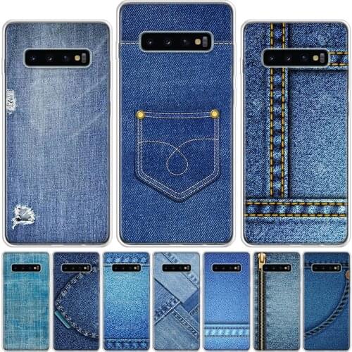 Jeans Cowboy Denim printed Phone Case For Samsung Galaxy A51 A71 A50 A70 A80 A90 A01 A6 A7 A8 A10 A10S A20S A20E A30 A40 Plus Co