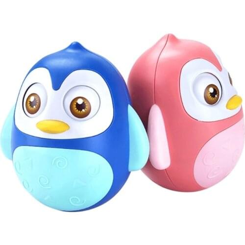 Toy with Wiggle and Bell Effect Winking Tumbler Toy Music Wobbler Baby Toy