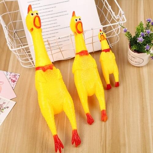Pet Toy Rooster Screaming Rubber Chicken Shrilling Cock Attractive Dog Cat Toy Dogs Chew Toys Dog Toys