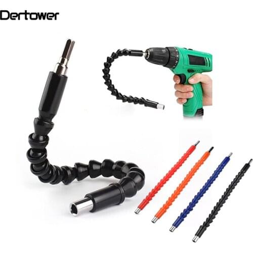 Car Repair Tools Black 295mm Flexible Shaft Bits Extention Screwdriver Bit Holder Connect Link Electronics Drill 1/4" Hex Shank