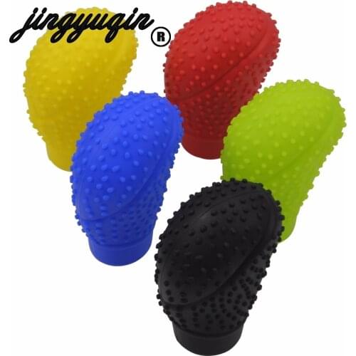 Jingyuqin 5 Colors Gear Shift Collars Shift Collars SD Antislip Soft Silicone Truck Car Gear Shifter Shift Lever Knob Cover