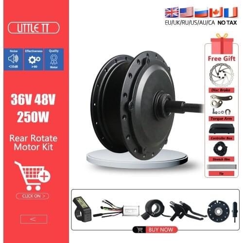 EBike Conversion Kit 16in-29in 700C 36V 48V 250W Rear Rotate Hub Motor For Electric Bicycle Conversion Kit With KT LCD Display