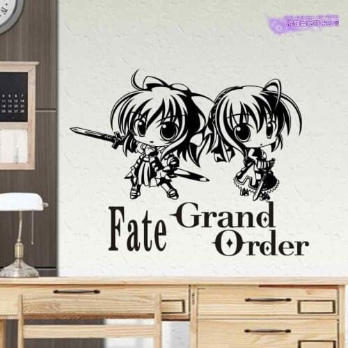 Cute Saber Wall Stickers Fate/stay Night FGO Vinyl Wall Decal Decor Home Decorative Decoration Anime Car Sticker