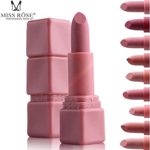 MISS ROSE 12pcs/set Sexy Red Matte Lipstick Lip Cosmetics Easy To Wear Long-Lasting Waterproof Lip Gloss Nude Makeup Kit MR13