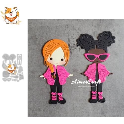 Fashion Girl Metal Cutting Dies Mold Knife Scrapbooking Stencil DIY Embossing Craft Die Cuts Card Making New Dies For 2020