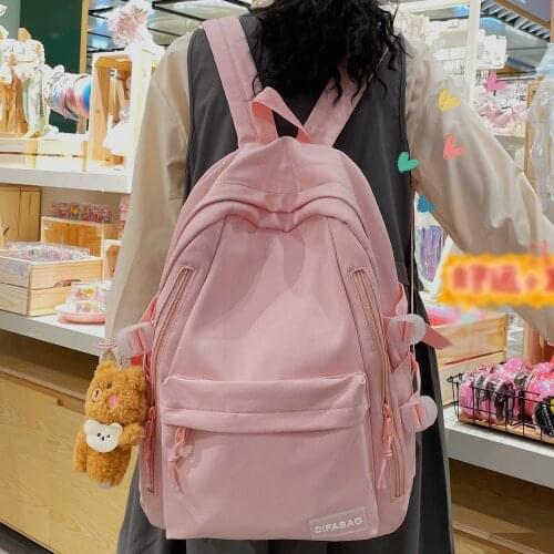 Fashion Girl Laptop School Bags College Student Women Backpack Teenage Female Kawaii Bag Trendy Cute Ladies Backpacks New Travel