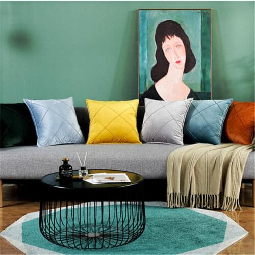 Soft Velvet sequins Dutch Cashmere Cushion Covers Solid Colors Decoration Throw Pillowcases For Home Sofa Chair Decor