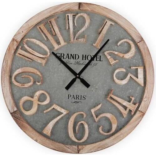 Wall Clock Hotel Metal MDF Wood (5 x 60 x 60 cm)