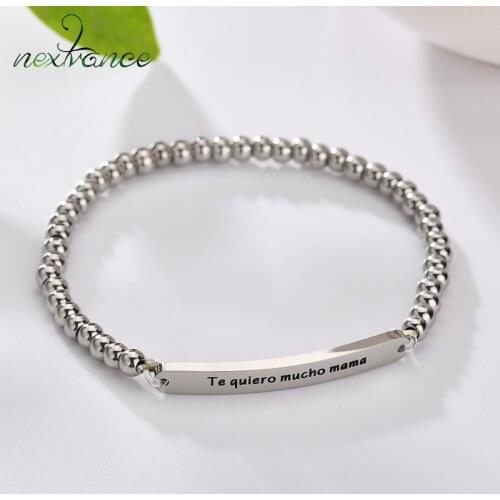 Nextvance Simple Charm Strand Bracelets Bangles For Mother Jewelry Beads Bracelets Spanish mama Pulseras