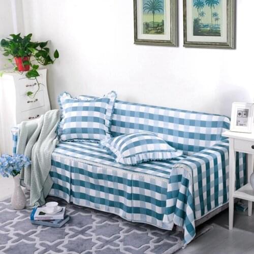 New Plaid Sofa Towel Thicken Sofa Couch Cover Furniture Protector Sofa Slipcover Non-slip Sofa Cover Couch Towel 1/2/3/4 Seater