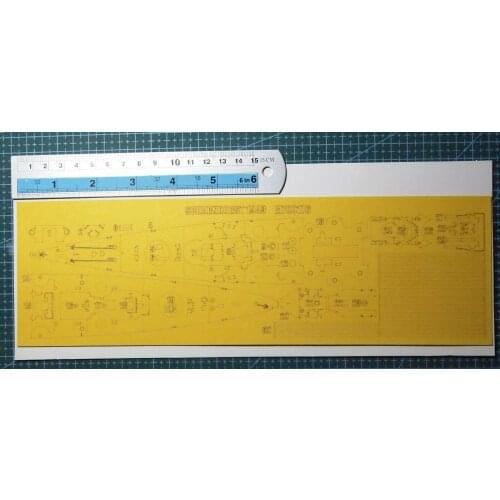 Hunter M700176 1/700 German Scharnhorst deck masking sheet for Flyhawk FH1148