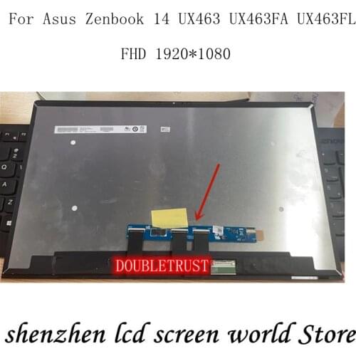 ORIGINAL NEW 14.0" Matrix For Asus Zenbook 14 UX463 UX463FA UX463FL Touch Digitizer Glass LED Screen Laptop LCD Display Assembly