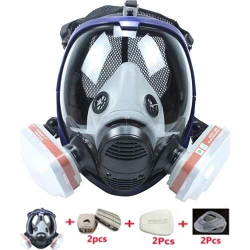 7 In 1 6800 Full Face Filters Dustproof Respirator Safety Work Filter Dust Full Face Mask for Laboratory Welding