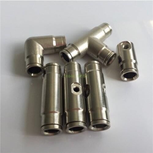 M101 Slip Lock Fitting Tee Connector Elbow Joiner End Plugs Brass Material Quick Connect to 3/8'' Pipe for Garden Misting System
