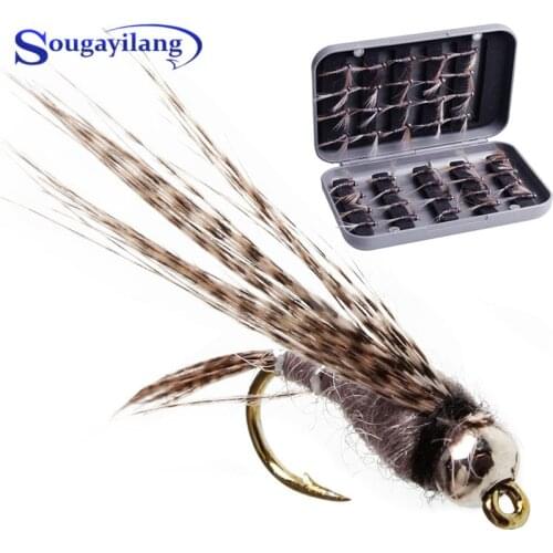 Sougayilang Insects Flies Fly Fishing Lures Moth Trout Dry Fly Fishing Baits With Sharpened Crank Hooks Fishing Tackle
