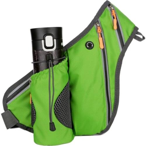 Sports Mobile Phone Large Capacity Waist Pack with Bottle Holder Texture Bum Bag L9BE