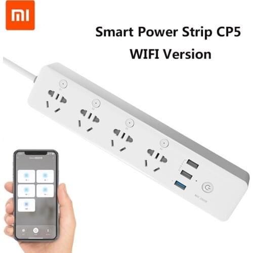 NEW Gosund Smart Power Strip CP5 WIFI 4 Sockets 4 Individual Switches 3 USB 18W Fast Charging Extension Sockets For Mihome APP