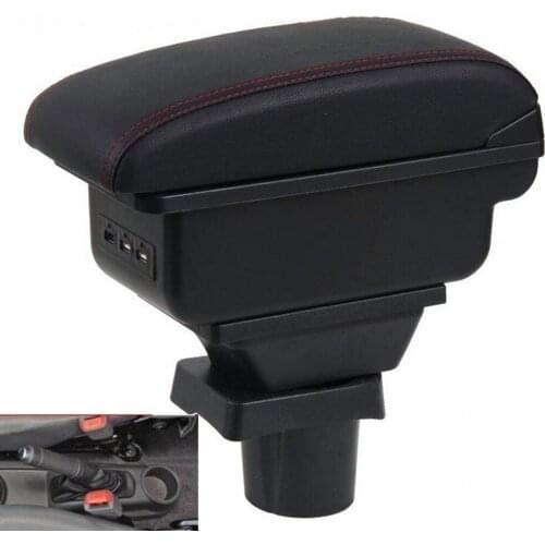 For Chevrolet Spark III armrest box universal car center console modification accessories double raised with USB