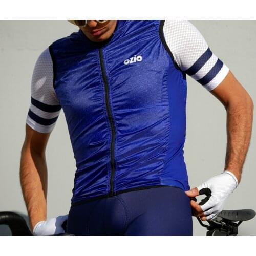 Cycling Gilets Windbreakers OZIO Windproof Vest With Opening For Access To Jersey Pockets Ciclismo Men Sleeveless Bicycle Tops