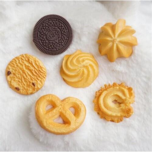 Kawaii Handmade Simulation Cookies Side Clip Hairpin Side Clip Japanese Lolita Women Hair Accessories B1890