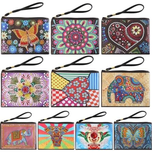 DIY Diamond Painting Wristlet Bag Women Wallet Special Shaped Diamond Embroidery Bag DIY Valentines Day Gift