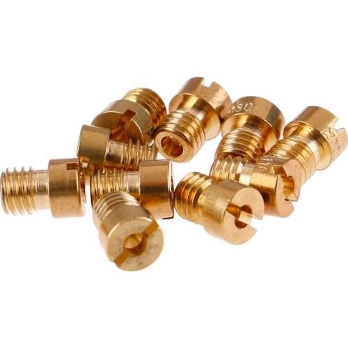 10Pcs Set Slow/Pilot Jet for PWK type CVK type PE &10Pcs Carburetor Main Jet Kit