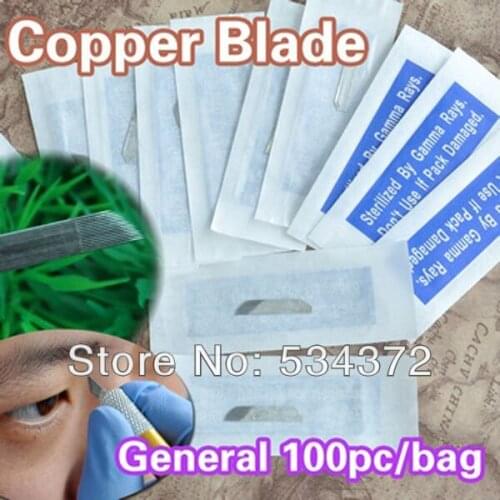 100pcs/bag Profession Handmade Permanent Makeup Needles Blade