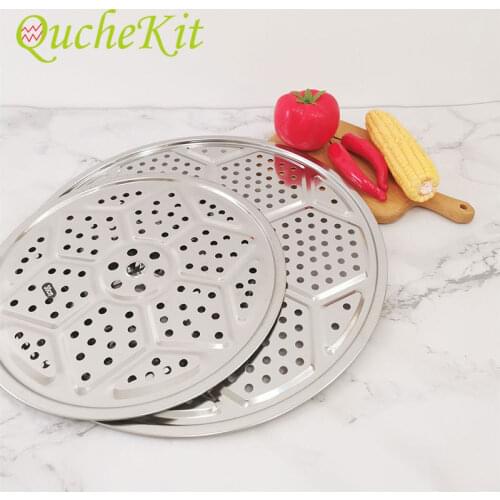 18-50cm Stainless Steel Round Steamer Tray For Cooking Dumpling Bread Steamed Rice Cooker Rack Cookware Kitchen Accessories