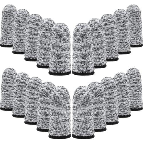 20 Pieces Cut Resistant Finger Cots Finger Sleeve Protectors Reusable Covers Finger Protection Cots for Kitchen Work Sculpture