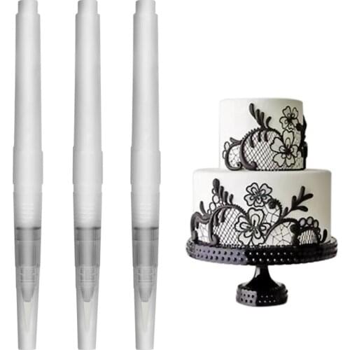 3 piece/set Coloring Water Painting Pen Watercolor Cake Decorating Bakeware Baking Tool DIY Fondant Cake Decoration