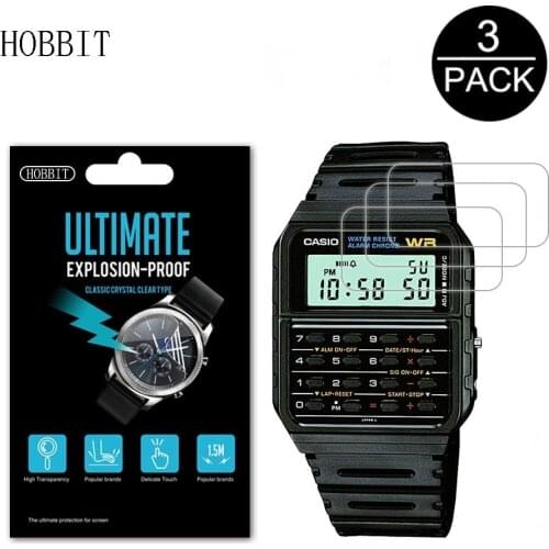 3PACK Nano Explosion-proof Screen Protector for Casio CA53W-1 DBC611G-1D EAW-DBC-32-1AV DBC-32D-1ADF Mens Casual Watch LCD Film