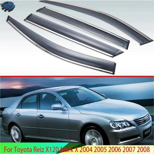 For Toyota Reiz 2007 2008 2009 Plastic Exterior Visor Vent Shades Window Sun Rain Guard Deflector 4pcs