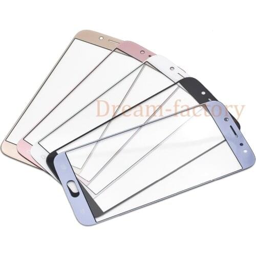 50pcs For Samsung Galaxy J7 2017 J730 J7 Pro LCD Front Outer Touch Screen Glass Lens Pink Gold White Black Blue