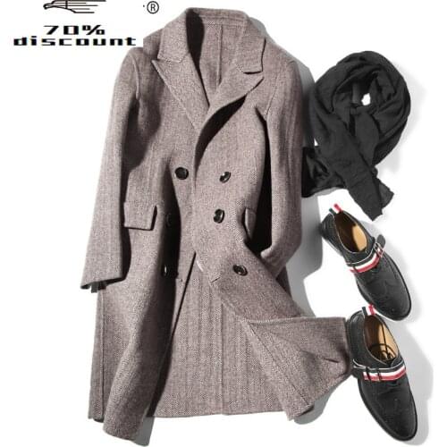 Double Breasted Wool Coat Men Handmade Double-sided Woolen Coat Spring Autumn Jacket Coat and Jacket LM28-2008KJ2560