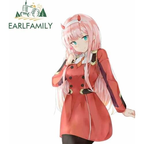 EARLFAMILY 13cm x 8.5cm For Darling In The Frankxx Window Car Stickers Car Assessoires Fine Decal Vinyl Material Sunscreen Decor