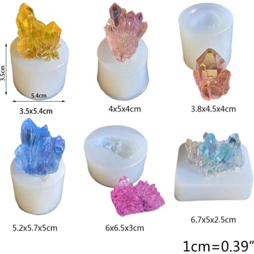 Simulation Original Stone Crystal Cluster Epoxy Resin Mold DIY Silicone Mould
