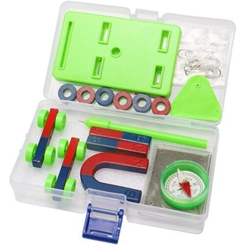 1 set Isotropic Ferrite Magnet Kit for children Education Science Experiment BAR + HORSESHOE + RING MAGNET