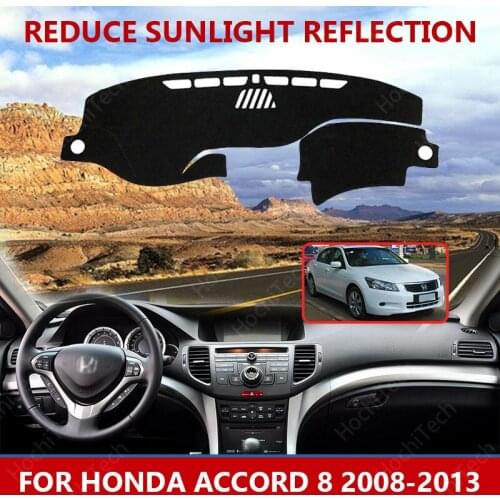 For Honda Accord 8 2008-2013 Dashmats Car-styling Accessories Dashboard Cover Pad Carpet sunshade