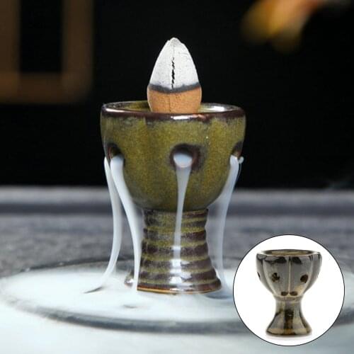 Creative Incense Burner Waterfall Censer Incense Holder Temple Ornaments Home Decor Teahouse Office Ornament Shrine Cense