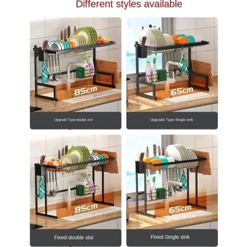 Kitchen sink shelf put bowls and chopsticks bowl rack dishes storage box leaching rack pool table top products home