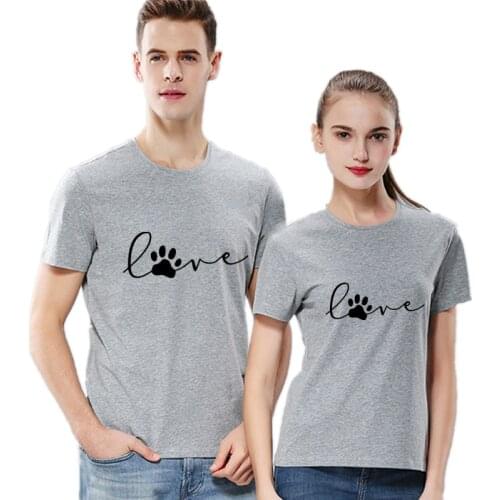 Summer New Style Ladies Short-Sleeved Couple T-Shirt Pure Cotton Carton Lovely Cat Printing Casual Tee